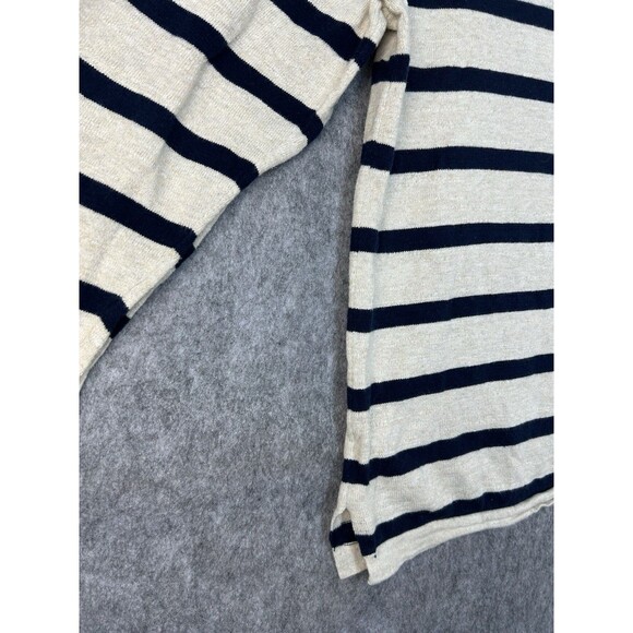 J. Crew Classic Mariner Sweater Blue Beige Stripe Shirt Preppy Casual Nautical - Picture 4 of 9